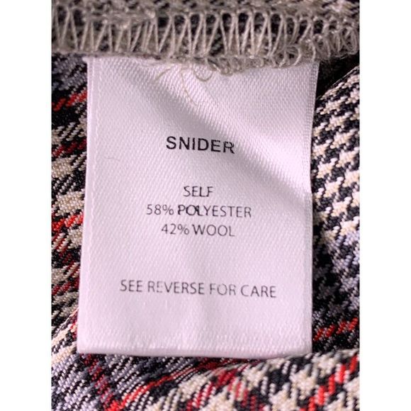 Snider Franz Wool-Blend Trouser Pants Womens Size 0 NWT Plaid Retail $425 6457 - Picture 12 of 13